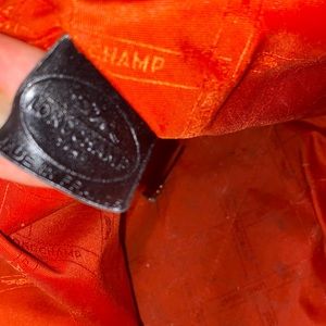 Black leather Longchamp bag